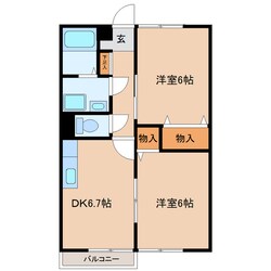 ハイネス南八木山の物件間取画像